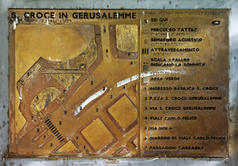 Plan of Basilica of the Holy Cross in Jerusalem, Rome, Italy