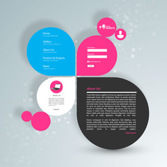 Colorful Astract Web Design (Speech Bubble Style)