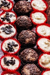 Assortment chocolate praline sweets