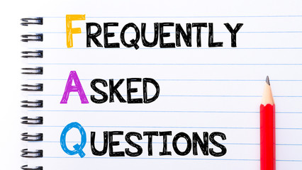 FAQ as Frequently Asked Questions Text