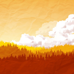 Vector Background Autumn Landscape 
