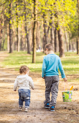 little brother and sister go to the forest