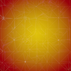 Background - red/yellow mosaic created  by triangles