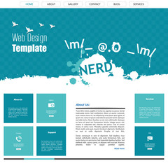 Flat WEbsite Template DEsign