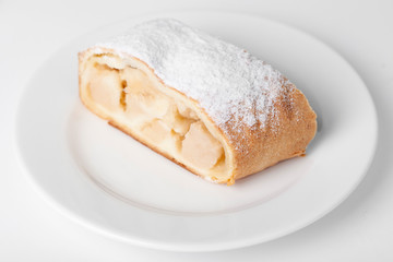 Swiss roll on the dish