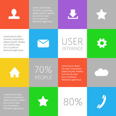 colorful squared infographic 