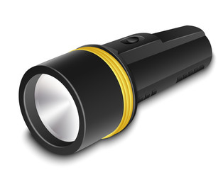 Vector Flashlight on a white background