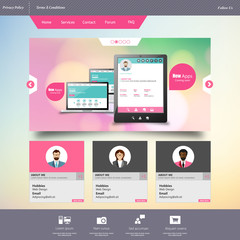 Business Website template in editable vector format 