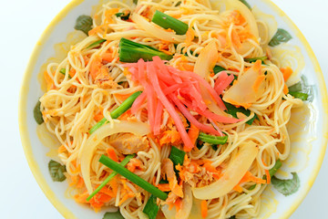 沖縄料理の素麺チャンプルー 