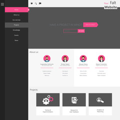 Flat Website Template