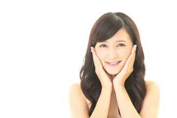 Fototapeta premium スキンケアをする女性