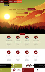 Obraz premium Modern Flat style website design /autumn theme