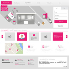 Flat Website Template 