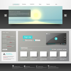 Website Template. Vector illustration.