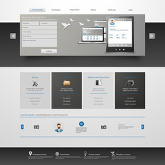 Website Template. Vector illustration.