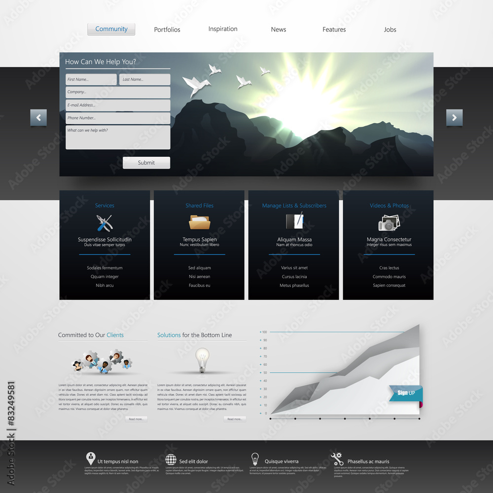 Canvas Prints modern website template vector eps 10