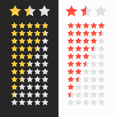 Rating stars isolated.