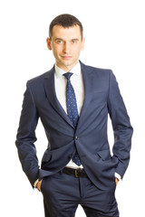 Young businessman wearing an elegant suit