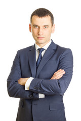 Businessman folding one's arms