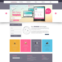 Modern Website Template Vector Eps 10 