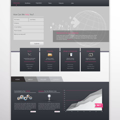 Web Design, elements. Templates for website. 
