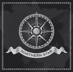 Wind Rose - nautical vector compass design