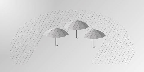 three umbrellas