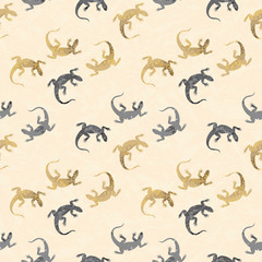 Textured background with lizards