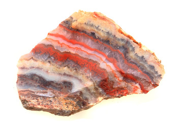 color agate mineral isolated