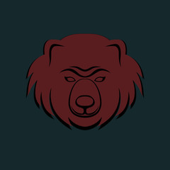 Retro bear head emblem