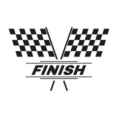 The race flag icon. Finish symbol. Flat