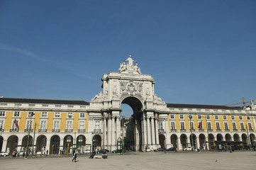 Fototapeta na wymiar Lisbona, Arco di Via Augusta