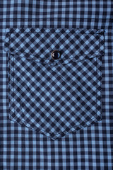 Close-up of colored pocket on shirt