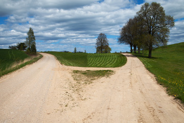 Gravel road.