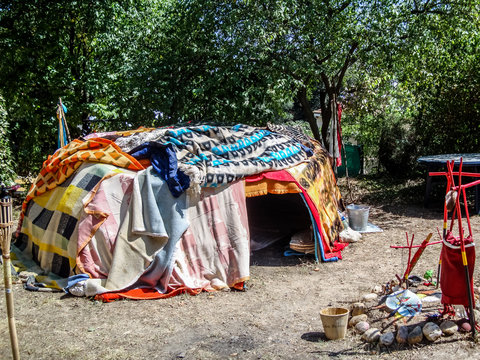 Hutte &agrave; sudation ou tente &agrave; sueur