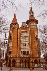 Fototapeta premium Retro look Barcelona Spain