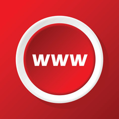 Thought clouds icon on red