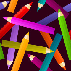 Materiał do szycia seamless colorful pencils