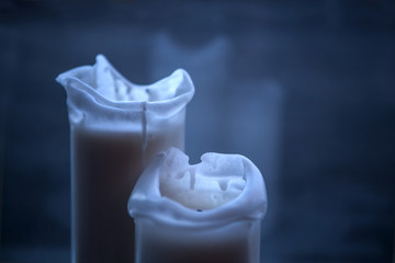 Extinct candles in blue
