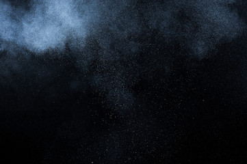 abstract white powder explosion