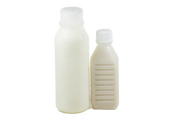  Milk bottle. Isolated on white background