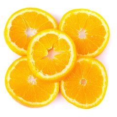 Orange on a white background