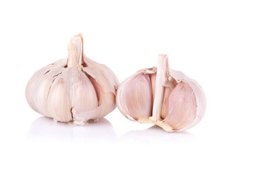 Garlic isolated on white background