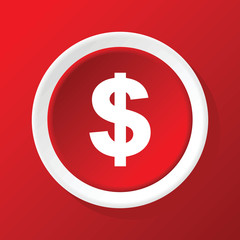 Obraz premium Snowflake icon on red