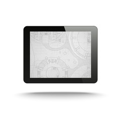 Tablet computer. Engineering concept