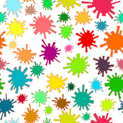 Colorful blots seamless pattern.