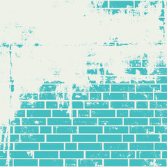 Plastered brick wall. Grunge background