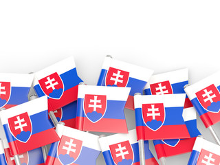 Fototapeta na wymiar Flag pin of slovakia