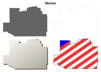 Marion County (Florida) outline map set