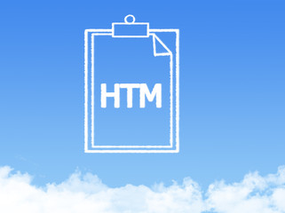 Notepad paper document cloud shape